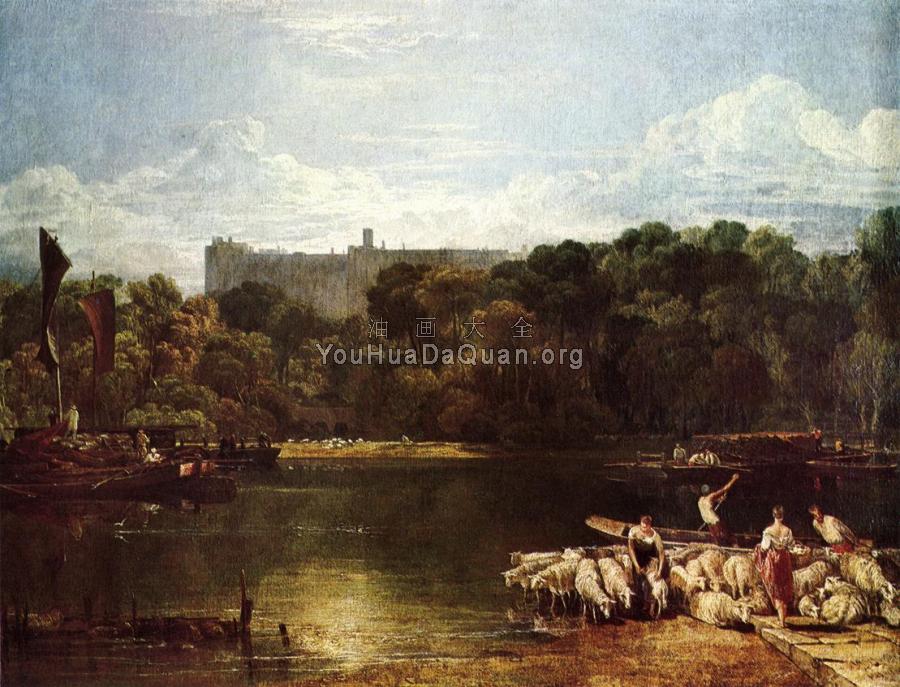Windsor Castle from the Thames - 约瑟夫·玛罗德·威廉·透纳